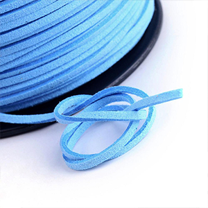 81147 Faux Suede Cord Flat ,For Jewellery 3X1,5mm/91Meters/ Light Blue Color,   ,Material Synthetic Suede,, (0 1) ()