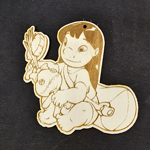 81148 Ξύλινα Πασχαλινά ‘Lilo & Stitch’ Για Διακόσμηση 100X95mm/1Τεμ. Φυσικό Χρώμα,   ,Συνθεση Plywood,Πασχαλινά,Κρεμαστά (1 0) (0gr) ()