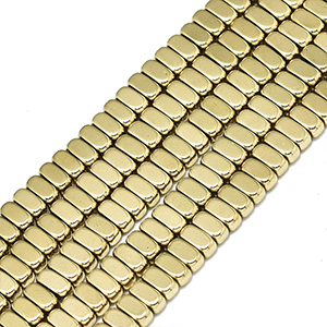 81303 Synthetic Hematite Disc Beads,Heishi Beads  For Jewellery 2X4mm/370Pcs/   18k GOLD PLATED,   ,Material ,,Beads (4 4) ()