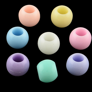 81364 Ακρυλικές Στρόγγυλες Χάντρες με μεγάλη τρύπα  Για κόσμημα 8mm/~100Τεμ. Πολύχρωμο, Για κομποσκοίνι  ,Συνθεση Ακρυλικό,Χάντρα (0 4) (0gr) ()