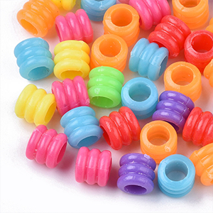 81367 Ακρυλικές Στρόγγυλες Χάντρες με μεγάλη τρύπα  Για κόσμημα 7X7mm/~100Τεμ. Πολύχρωμο, Για κομποσκοίνι  ,Συνθεση Ακρυλικό,Χάντρα (9 8) (0gr) ()