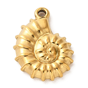 81505 Stainless Steel Conch Pendants ,For Jewellery 22X16mm/1Pcs/ Gold Plated,   ,Material Ανοξείδωτο Ατσάλι 304,Summer,Charms (15 0) ()