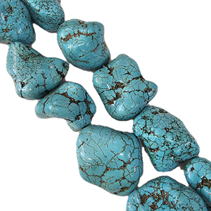 81632 Διάφορα σχήματα Χαολίτης Για κόσμημα 50X37mm/10Τεμ. Τυρκουάζ Χρώμα, ,Συνθεση ,Χάντρα (1 0) (0gr) ()