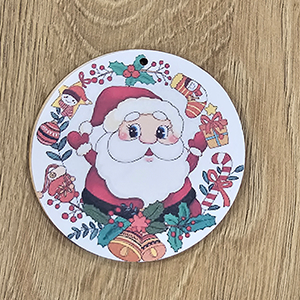 81772 Wooden Christmas Ornaments ‘, Santa’ For Decoration 66mm//1Pcs/   MultiColor, Self Adhesive  ,Material Plywood,Christmas,Charms (0 1) ()
