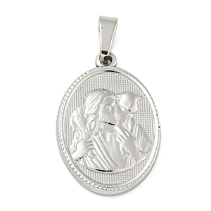 82121 Ατσάλινες Παναγίτσες Οβάλ Για κόσμημα 24X16mm/1Τεμ. Ατσάλινο Χρώμα, ,Συνθεση 304 Ανοξείδωτο Ατσάλι,Θρησκετυτικά,Κρεμαστά (4 3) (12gr) ()