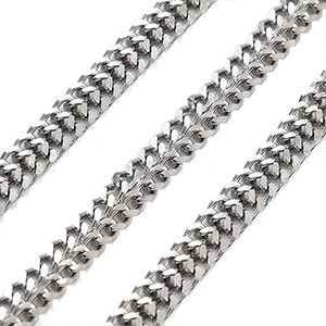 82185 Stainless Steel Wheat Chains ,For Jewellery 4X2.5mm/1Meters/ Steel color, Per Meter  ,Material Ανοξείδωτο Ατσάλι 304,, (0.1 1.04) ()
