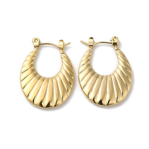 82287 STAINLESS STEEL EARRING HOOKS  FOR JEWELLERY 26X19mm/1Pair/  (18K) GOLD PLATED,   ,Material Ανοξείδωτο Ατσάλι 304,, (1 1) ()