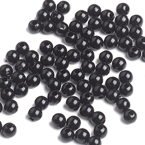 82336 ACRYLIC ROUND BEADS  FOR JEWELLERY 4mm/500gr/   BLACK COLOR,Opaque   ,Material ,,BEADS (2 2) ()