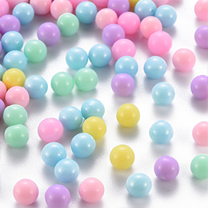 82337 ACRYLIC ROUND BEADS  FOR JEWELLERY 6MM/500GR/   MULTICOLOR,OPAQUE   ,MATERIAL ,,BEADS (2 0) ()
