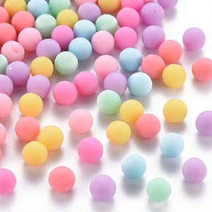 82338 ACRYLIC ROUND BEADS  FOR JEWELLERY 6MM/500GR/   MULTICOLOR,OPAQUE   ,MATERIAL ,,BEADS (2 0) ()