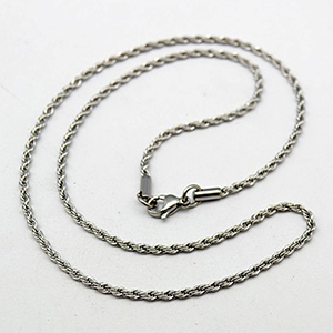82489 Stainless Steel Rope Chain with clasp ,For Jewellery 45cm//1Pcs/ Steel color,With Lobster Claw Clasp With Lobster Claw Clsps ,Material Ανοξείδωτο Ατσάλι 304,, (12 9) ()