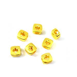 82580 Metal Cross Pendants ,For Jewellery 10mm//1Pcs/ Gold Plated,   ,Material ,Religious,Beads (8 6) ()