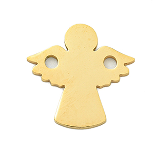 82618 STAINLESS STEEL LUCKY CHARMS FOR JEWELLERY 14X15MM/2PCS/ GOLD PLATED, ,MATERIAL ,CHRISTMAS,CHARMS (33 0) ()