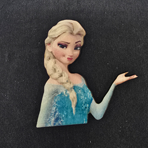 82664  UV printed Wooden Silhouettes ‘Princess Elena – Frozen’For Charms/Decoration 86X85mm/1Pcs/ Natural Color,Laser Cut   ,Material Plywood,Christmas,Charms (9 14) ()