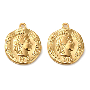 83046 ΑΤΣΑΛΙΝΑ ΜΕΝΤΑΓΙΟΝ Νομίσματα ΓΙΑ ΚΟΣΜΗΜΑ 21X18mm/1Τεμ. ΕΠΙΧΡΥΣΟ ΧΡΩΜΑ, ,ΣΥΝΘΕΣΗ ΑΝΟΞΕΙΔΩΤΟ ΑΤΣΑΛΙ 304,Uncategorized,ΚΡΕΜΑΣΤΑ (0 1) (10gr) ()