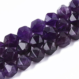 83138 Natural Amethyst Round faceted Bead Strands ,For Jewellery 10X9mm/39Pcs/ Purple Color,   ,Material ,,Beads (1 1) ()