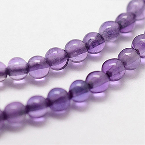 83140 Natural Amethyst Round Bead Strands ,For Jewellery 2mm/190Pcs/ Purple Color,   ,Material ,,Beads (3 2) ()