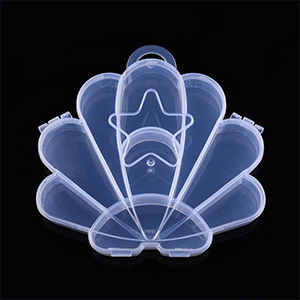 83246 PLASTIC BEAD STORAGE CONTAINERS, ORGANIZERS  FOR JEWELLERY 13X13X3CM/1PCS/   TRANSPARENT COLOR, WITH 9 COMPARTMENTS  ,MATERIAL ,STORAGE CONTAINERS, (5 1) ()