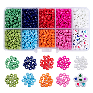 83278  Diy Jewellry kits With plastic Beads ,For Jewellery 6X1mm/1Set/ MultiColor,   ,Material ,, (0 1) ()