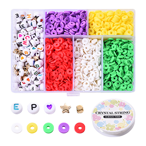 83284  Diy Jewellry kits With plastic Beads ,For Jewellery 6X1mm/1Set/ MultiColor,   ,Material ,, (0 1) ()