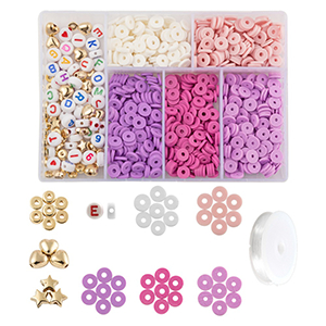 83285  Diy Jewellry kits With plastic Beads ,For Jewellery 6X1mm/1Set/ MultiColor,   ,Material ,, (1 0) ()