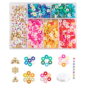 83286  Diy Jewellry kits With plastic Beads ,For Jewellery 6X1mm/1Set/ MultiColor,   ,Material ,, (0 1) ()