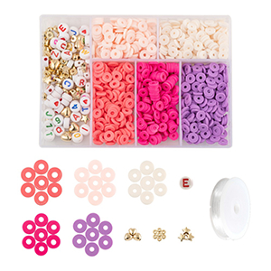 83287  Diy Jewellry kits With plastic Beads ,For Jewellery 6X1mm/1Set/ MultiColor,   ,Material ,, (1 0) ()