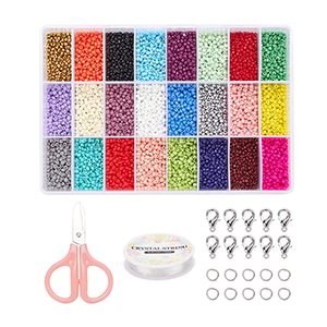 83302 DIY JEWELLRY KITS WITH PLASTIC BEADS ,FOR JEWELLERY 6X1MM/1SET/ MULTICOLOR, ,MATERIAL ,, (0 0) ()