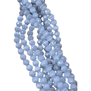 83355 Συνθετικό Μάτι της Γάτας στρόγγυλο με έδρες  Για κόσμημα 6mm/~67Τεμ. Γκρίζο Χρώμα,   ,Συνθεση ,Χάντρα (10 15) (0gr) ()