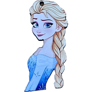 83491  UV printed Wooden Silhouettes ‘Princess Elena – Frozen’For Decoration 85X43mm/1Pcs/ MultiColor,   ,Material ,, (14 6) ()
