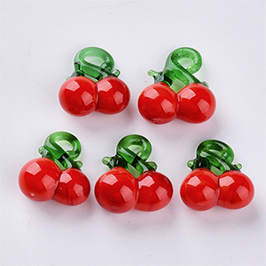 83583 Glass Fruit Pendants ,For Jewellery 20mm//4Pcs/ MultiColor, ,Material ,Summer,Charms (4 2) ()