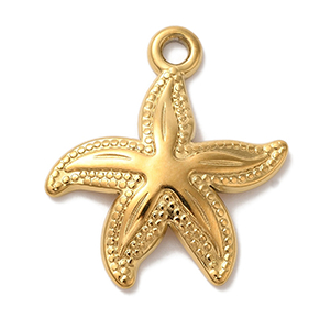 83651 Stainless Steel Starfish ,For Jewellery 26X23mm/1Pcs/ 18k GOLD PLATED,   ,Material Ανοξείδωτο Ατσάλι 304,Summer,Charms (16 3) ()