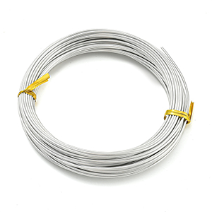 83872 ALUMINUM WIRE  FOR JEWELLERY/DECORATION 1,5MM//10METERS/   SILVER COLOR, 1.5MM THICKNESS  ,MATERIAL ,, (1 0) ()