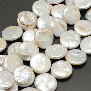 83977 Στρόγγυλα πλακέ μαργαριτάρια λίμνης Για κόσμημα 7mm//1Τεμ. Φυσικό Χρώμα, ,Συνθεση ,Χάντρα (23 8) (0gr) ()