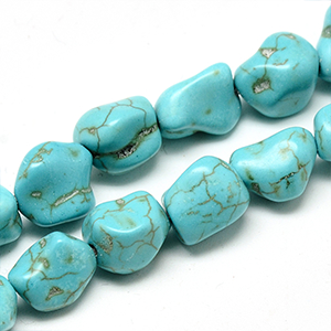 84014 Synthetic Turquoise Beads  For Jewellery 12X10mm/30Pcs/   Turquoise Color,   ,Material ,Summer, (2 0) ()
