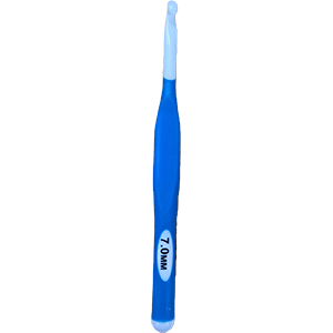 84133 ERGONOMIC ACRYLIC CROCHET HOOKS  FOR EMBROIDERY 140X7MM/1PCS/   WHITE COLOR,   ,MATERIAL ACRYLIC,, (9 0) ()