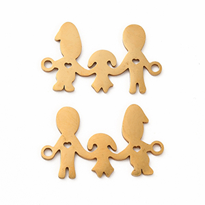 84249 Stainless Steel Mama Pendants ,For Jewellery 15X25mm/1Pcs/ Gold Plated,   ,Material Stainless Steel 201,Family/Mothers Days,Charms (14 6) ()