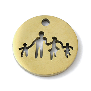 84250 Stainless Steel Mama Pendants  For Jewellery 12mm//1Pcs/   Gold Plated,   ,Material Stainless Steel 201,Family/Mothers Days,Charms (44 5) ()