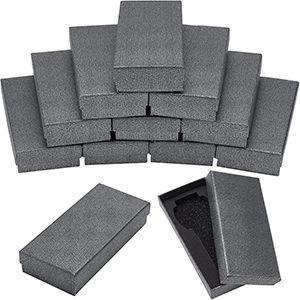 84347 RECTANGLE CARTON BOXES WITH SPONGE  FOR JEWELLERY 15X6.5X3CM/1PCS/   BLACK COLOR,   ,MATERIAL CARTON,PACKAGING, (263 19) ()