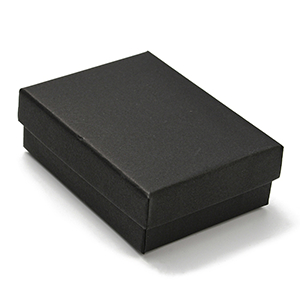 84352 RECTANGLE CARTON BOXES WITH SPONGE  FOR JEWELLERY 9X7X3CM/1PCS/   BLACK COLOR,   ,MATERIAL ,, (22 0) ()