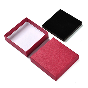 84355 SQUARE CARTON BOXES  FOR JEWELLERY 9X9X3CM/1PCS/   DARK RED COLOR,   ,MATERIAL ,, (49 0) ()