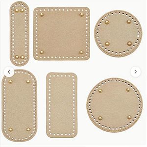 84422 Pu leather hand bag base shapers ,for handbags 15x10cm/1pcs/ ivory/gold, with prongs  ,material ,, (0 0)