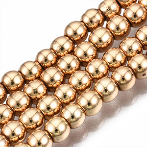84552 Synthetic Hematite Round Beads  For Jewellery 3mm/130Pcs/   Light Gold Color,   ,Material Synthetic Hematite,,Beads (15 5) ()