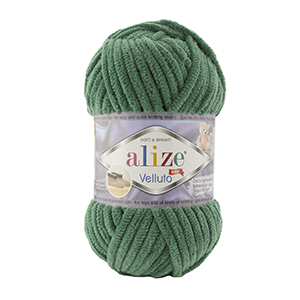 84818 ALIZE VELLUTO  FOR BABY DOLLS,BLANKETS 100gr/68Meters/111  (ALIZE) 532-Green, MICROPOLYESTER  ,Material ,ALL SEASONS, (15 5) ()