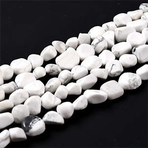 84852 Natural Stones Howlite Nuggets/Irregular Shape  For Jewellery 8X6mm/60Pcs/   White Color,   ,Material ,,Beads (5 0) ()