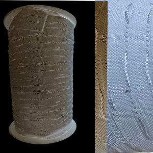 84893 Τρέσες για Κουρτίνες Για κουρτίνες 20mm//1μέτρ. Λευκό Χρώμα, ,Συνθεση , (90 0) (gr) ()