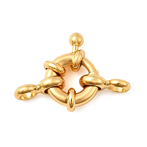 84896 Brass Spring Ring Clasps  For Jewellery 19X15X5.5mm/1Pcs/  (18K) Gold Plated, Spring Ring  ,Material Brass,, (24 6) ()