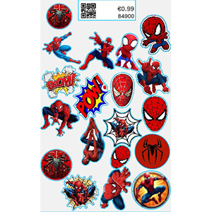 84900 Αυτοκόλλητα ‘Spiderman’ Για Διακόσμηση 18X13cm/11Τεμ.   Πολύχρωμο,   ,Συνθεση , (10 4) (0gr) ()