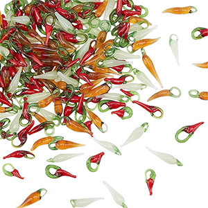 84942 Glass Pendants ,For Jewellery 15X6mm/10Pcs/ MultiColor, ,Material ,Charms (37 19) ()