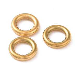 85150 Stainless Steel Closed Rings  For Jewellery 10X2.1mm/2Pcs/   Gold Plated,   ,Material Ανοξείδωτο Ατσάλι 304,, (50 0) ()